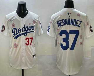 Men%27s Los Angeles Dodgers #37 Teoscar Hernandez White 2025 Tokyo Series Limited Jersey->los angeles dodgers->MLB Jersey